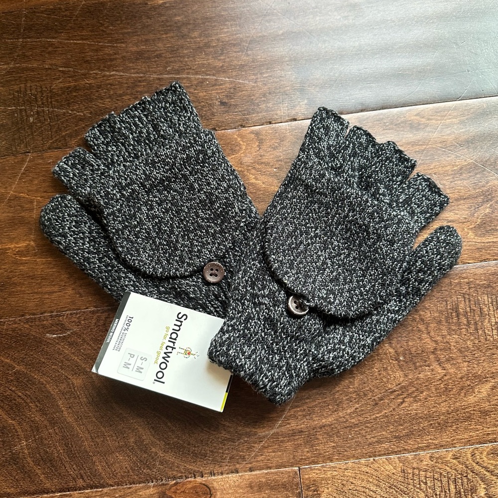 Smartwool Black Cozy Grip Flip Mitts